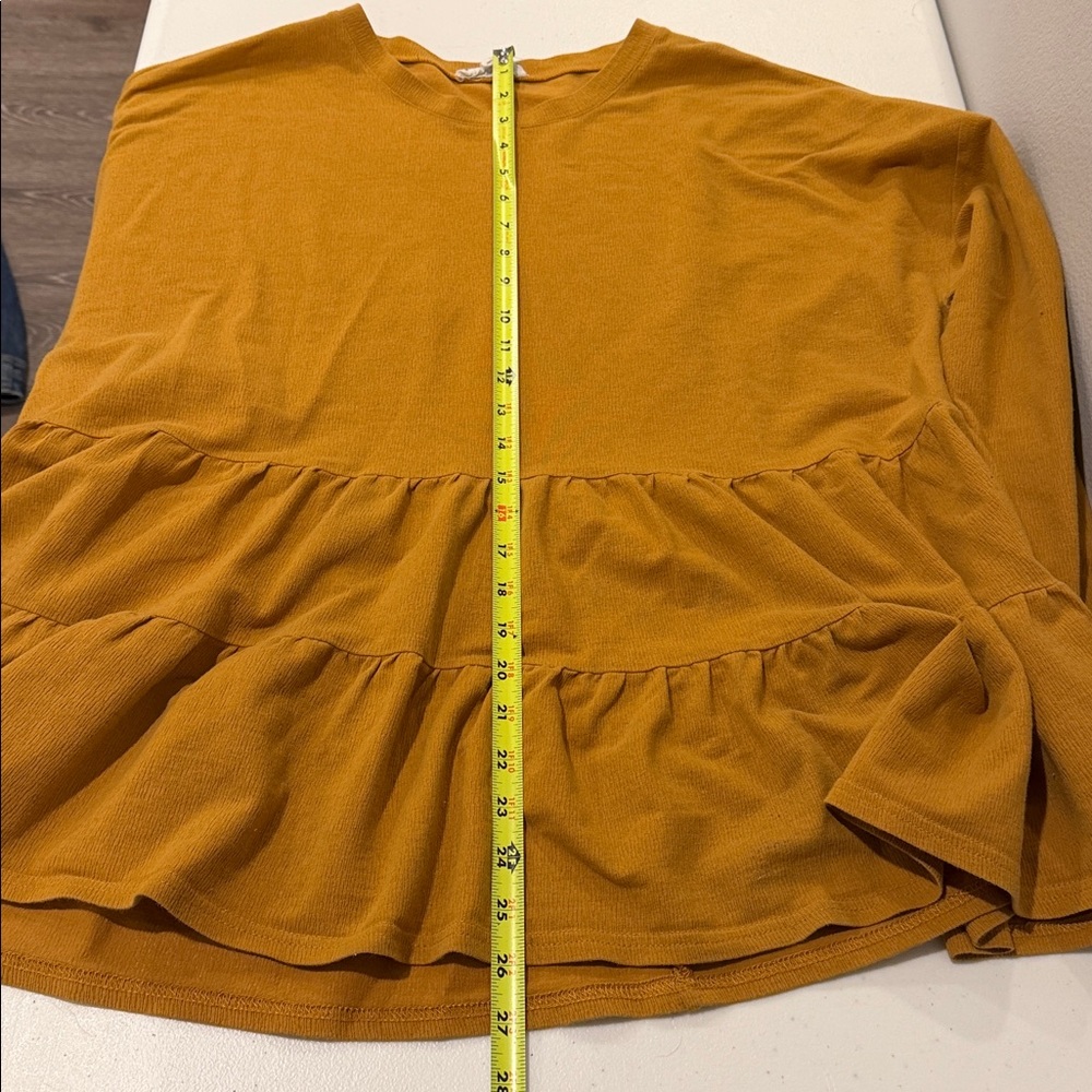 Love Riche Mustard Ruffle Tunic Top - Picture 5 of 5